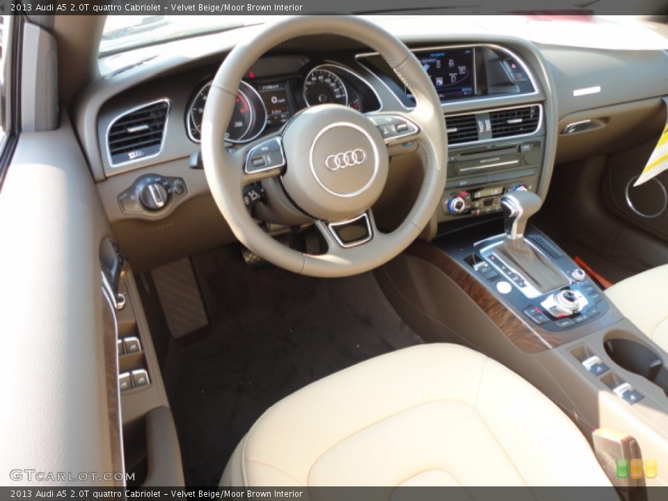 Velvet Beige/Moor Brown Interior Prime Interior for the 2013 Audi A5 2.0T quattro Cabriolet #69771658