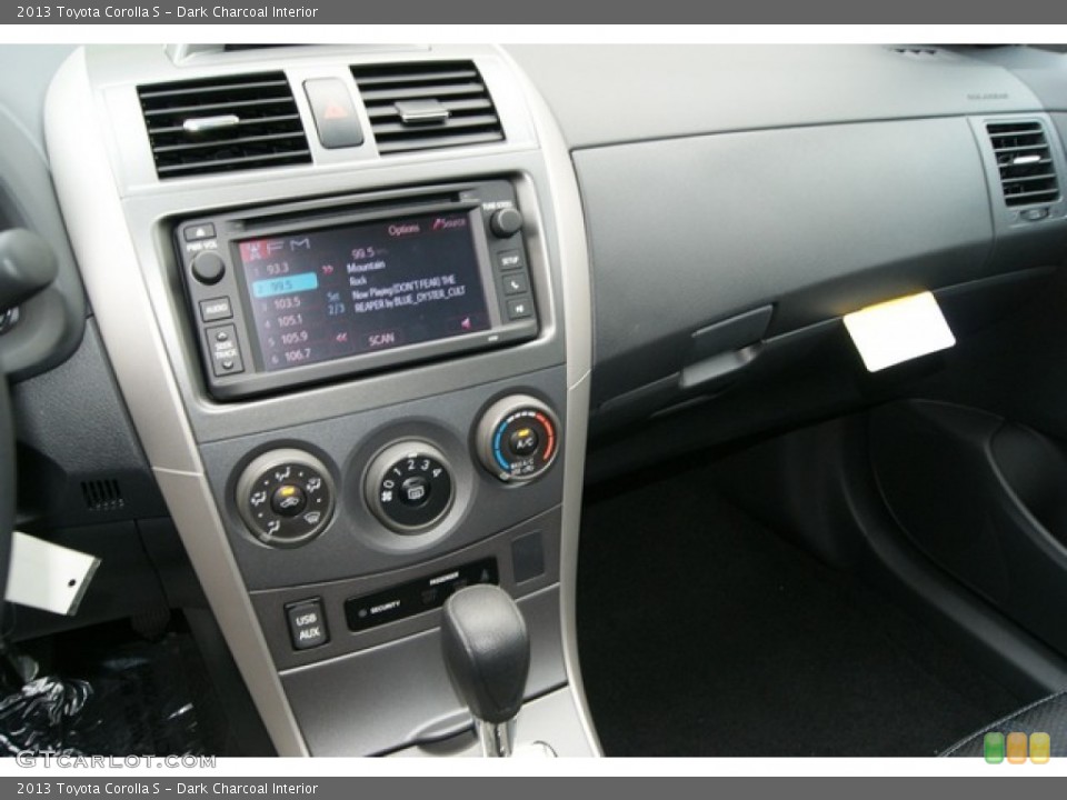 Dark Charcoal Interior Dashboard for the 2013 Toyota Corolla S #69772114