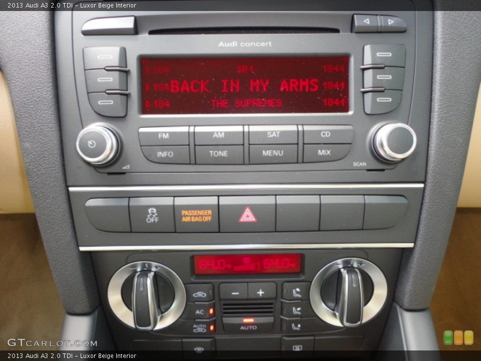 Luxor Beige Interior Controls for the 2013 Audi A3 2.0 TDI #69772393