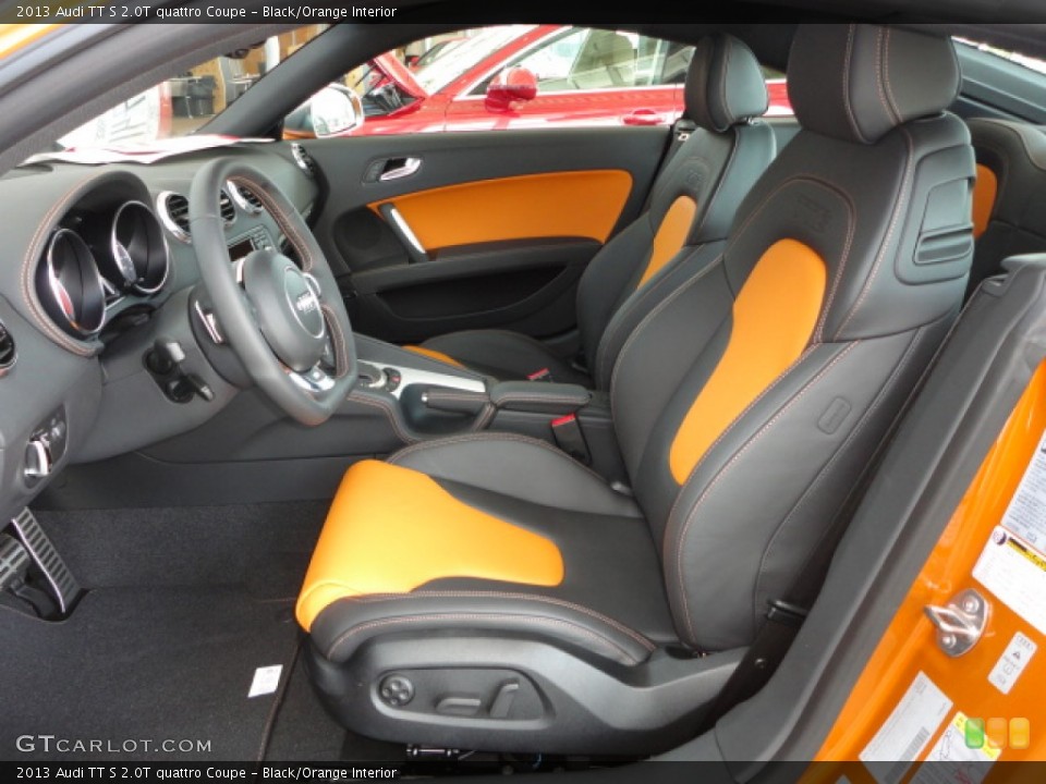 Black/Orange Interior Front Seat for the 2013 Audi TT S 2.0T quattro Coupe #69772639