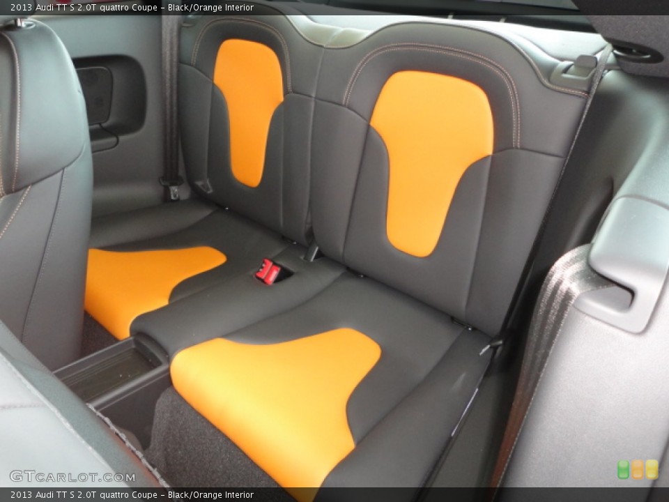 Black/Orange Interior Rear Seat for the 2013 Audi TT S 2.0T quattro Coupe #69772648
