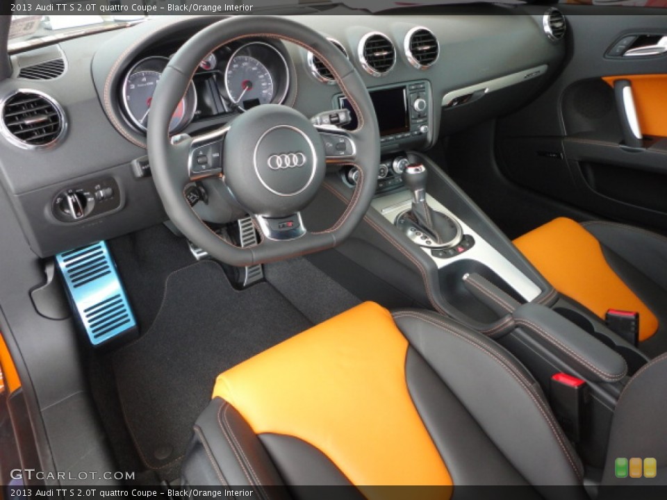 Black/Orange Interior Prime Interior for the 2013 Audi TT S 2.0T quattro Coupe #69772657