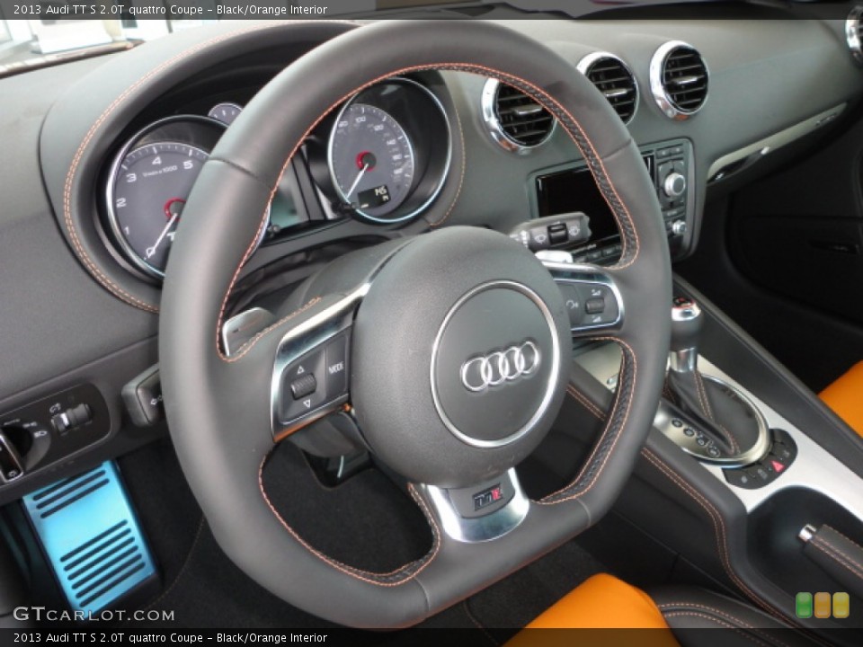 Black/Orange Interior Steering Wheel for the 2013 Audi TT S 2.0T quattro Coupe #69772696