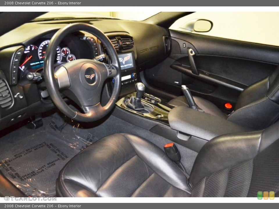 Ebony Interior Prime Interior for the 2008 Chevrolet Corvette Z06 #69773068