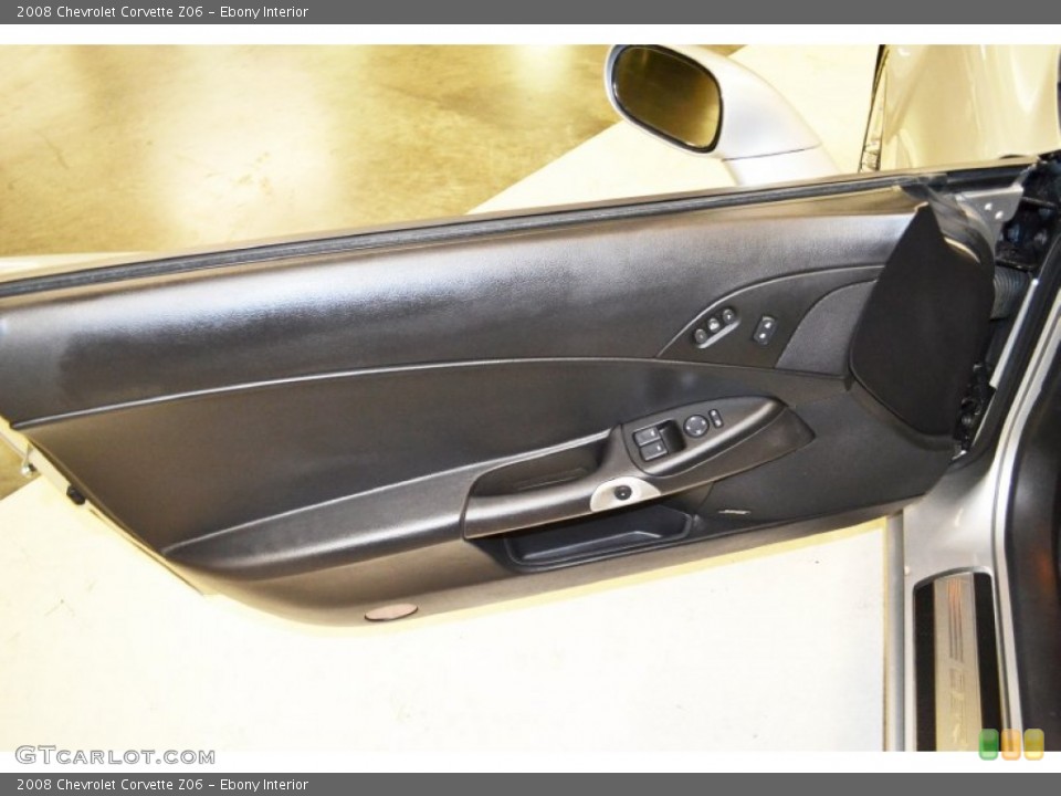 Ebony Interior Door Panel for the 2008 Chevrolet Corvette Z06 #69773101