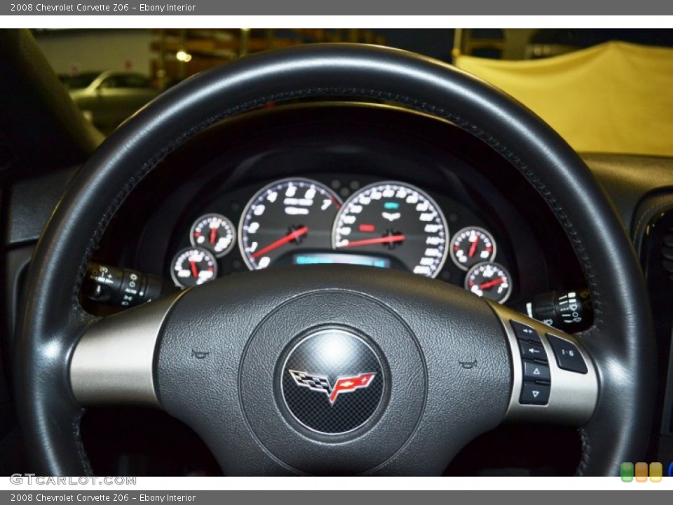 Ebony Interior Steering Wheel for the 2008 Chevrolet Corvette Z06 #69773137