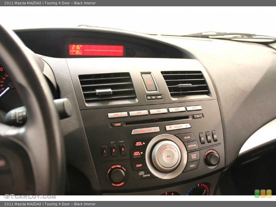 Black Interior Controls for the 2011 Mazda MAZDA3 i Touring 4 Door #69773234