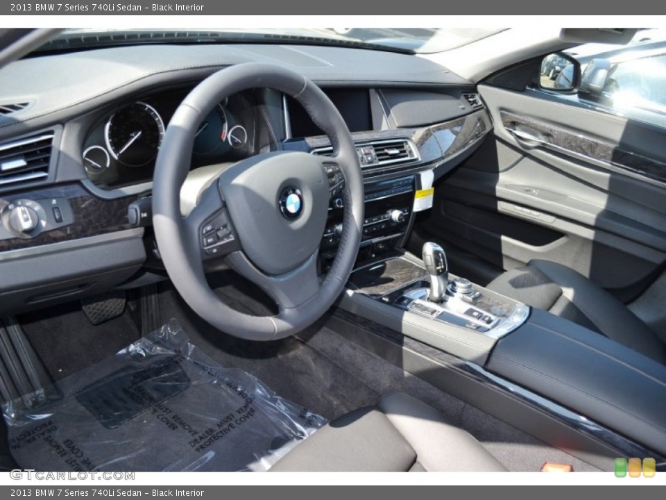 Black Interior Prime Interior for the 2013 BMW 7 Series 740Li Sedan #69774388