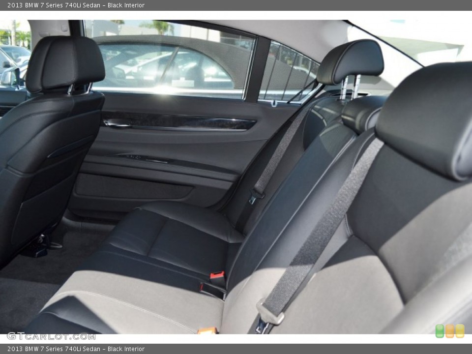 Black Interior Rear Seat for the 2013 BMW 7 Series 740Li Sedan #69774412