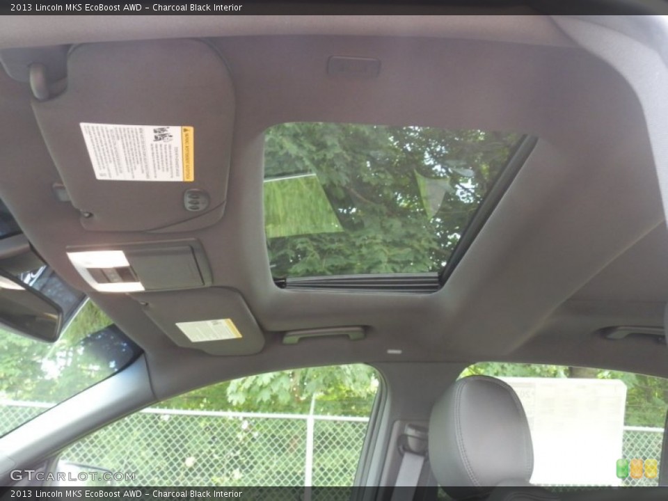 Charcoal Black Interior Sunroof for the 2013 Lincoln MKS EcoBoost AWD #69777529