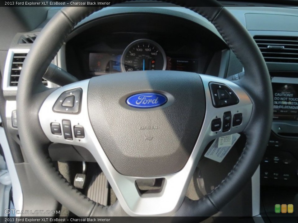 Charcoal Black Interior Steering Wheel for the 2013 Ford Explorer XLT EcoBoost #69778438