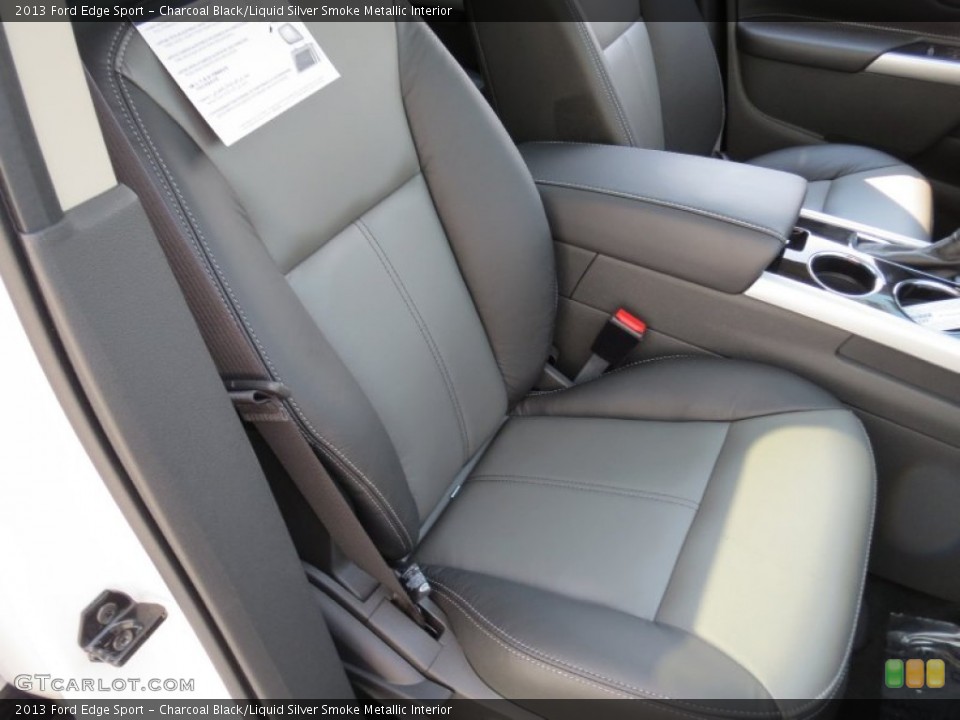 Charcoal Black/Liquid Silver Smoke Metallic Interior Front Seat for the 2013 Ford Edge Sport #69778612