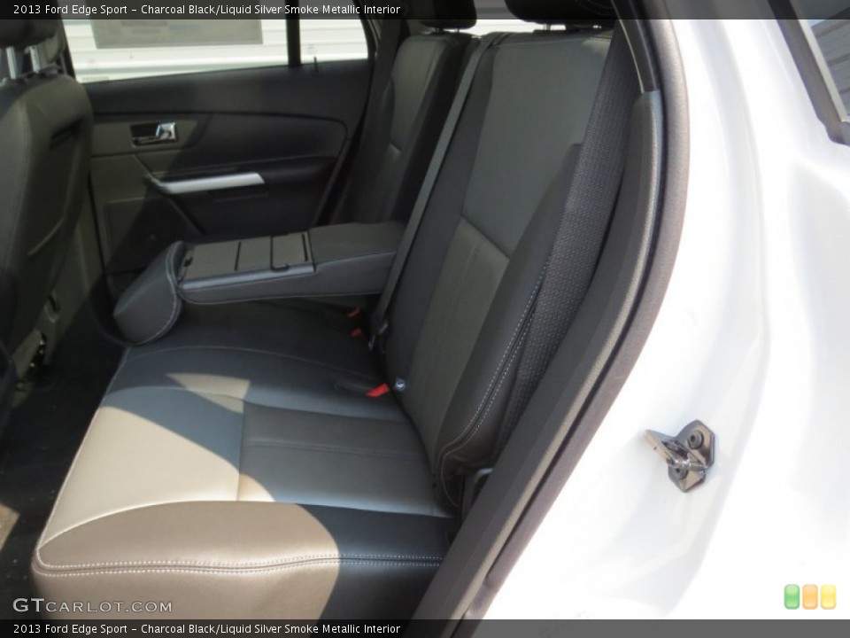 Charcoal Black/Liquid Silver Smoke Metallic Interior Rear Seat for the 2013 Ford Edge Sport #69778663