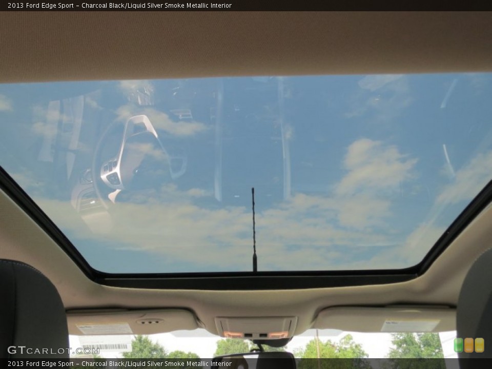 Charcoal Black/Liquid Silver Smoke Metallic Interior Sunroof for the 2013 Ford Edge Sport #69778699