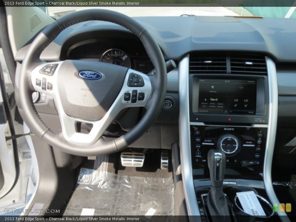 Charcoal Black/Liquid Silver Smoke Metallic Interior Dashboard for the 2013 Ford Edge Sport #69778708