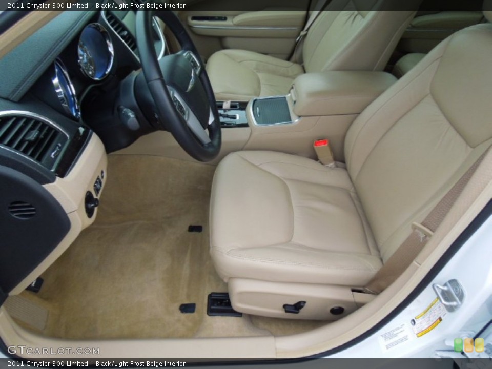 Black/Light Frost Beige Interior Front Seat for the 2011 Chrysler 300 Limited #69779163