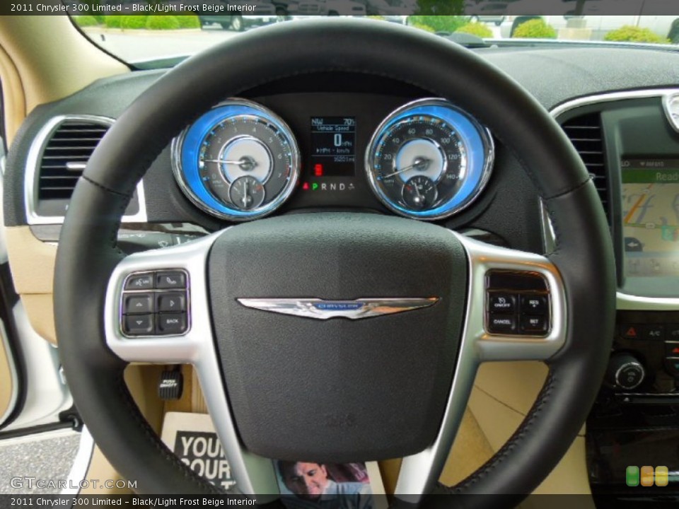 Black/Light Frost Beige Interior Steering Wheel for the 2011 Chrysler 300 Limited #69779230
