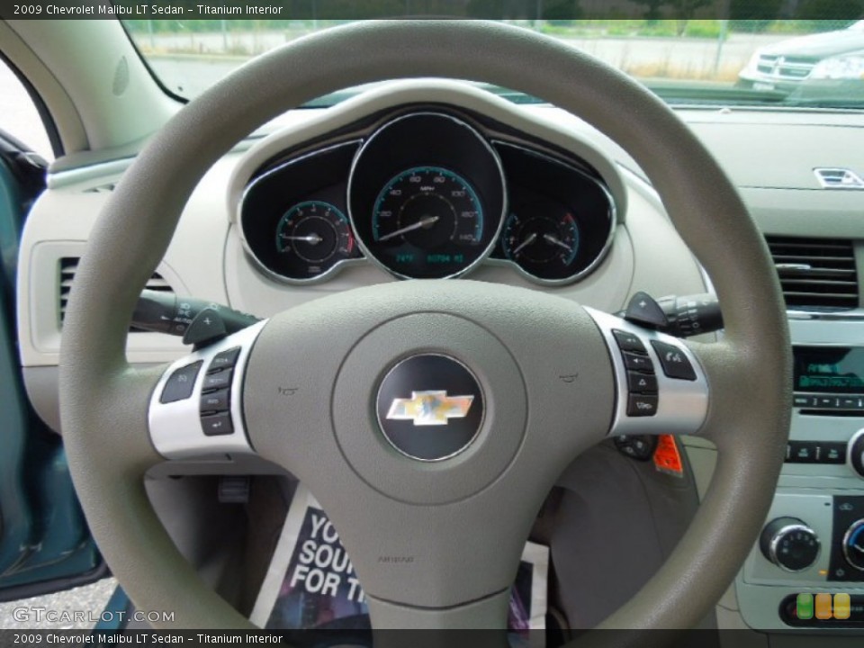Titanium Interior Steering Wheel for the 2009 Chevrolet Malibu LT Sedan #69779485