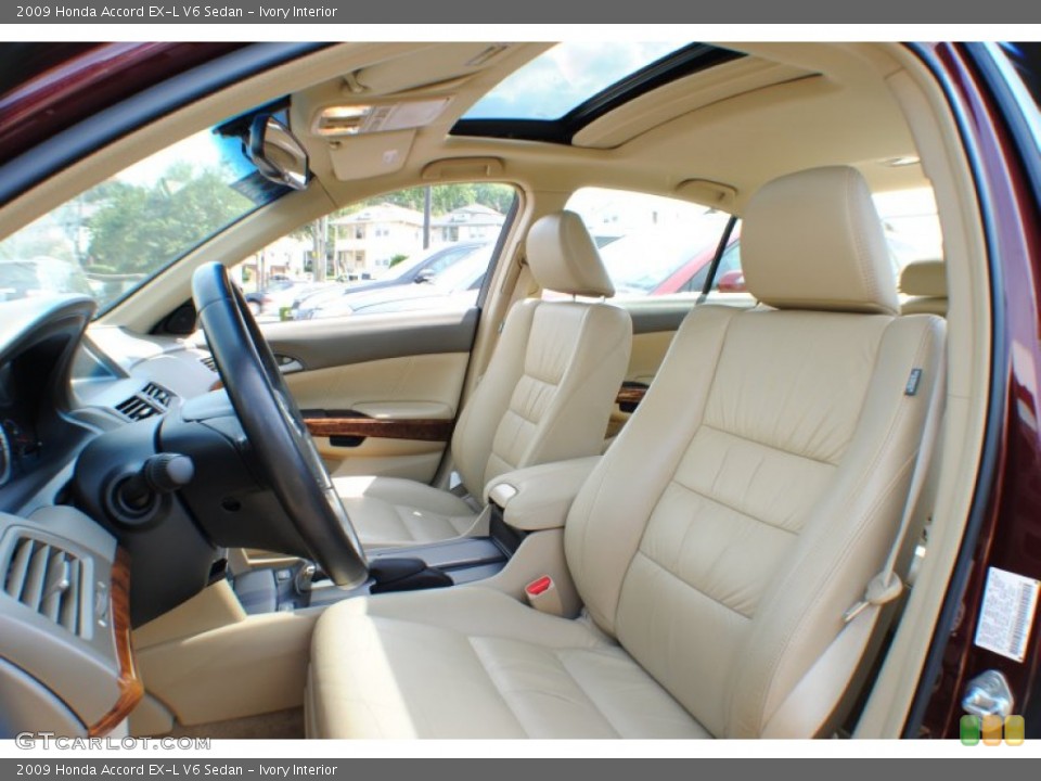 Ivory Interior Front Seat for the 2009 Honda Accord EX-L V6 Sedan #69779962