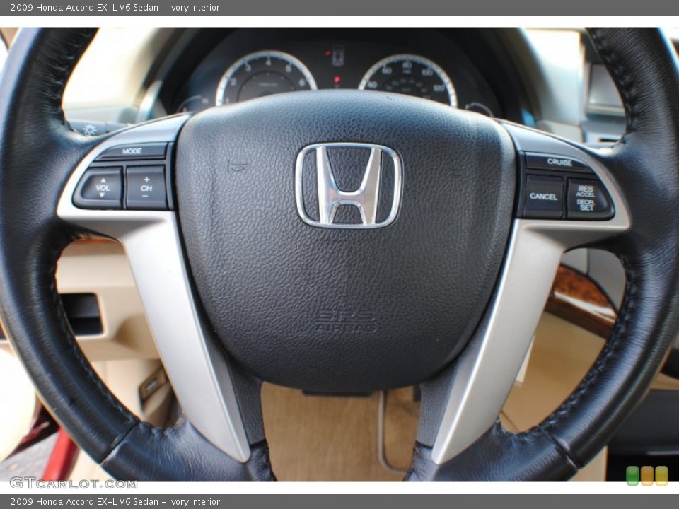 Ivory Interior Steering Wheel for the 2009 Honda Accord EX-L V6 Sedan #69779998