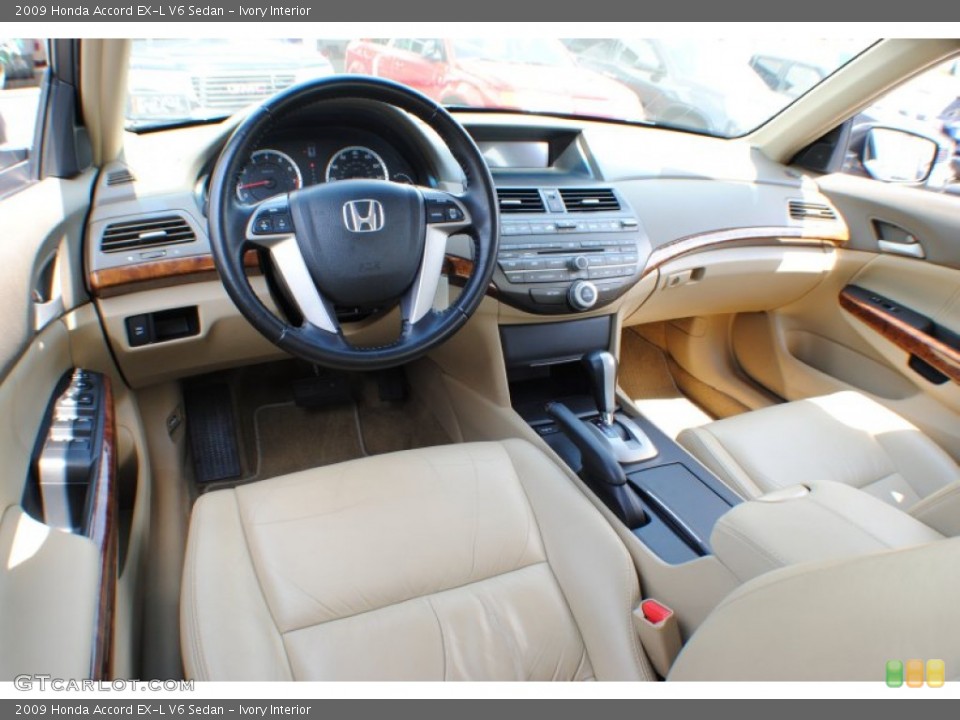 Ivory Interior Prime Interior for the 2009 Honda Accord EX-L V6 Sedan #69780007
