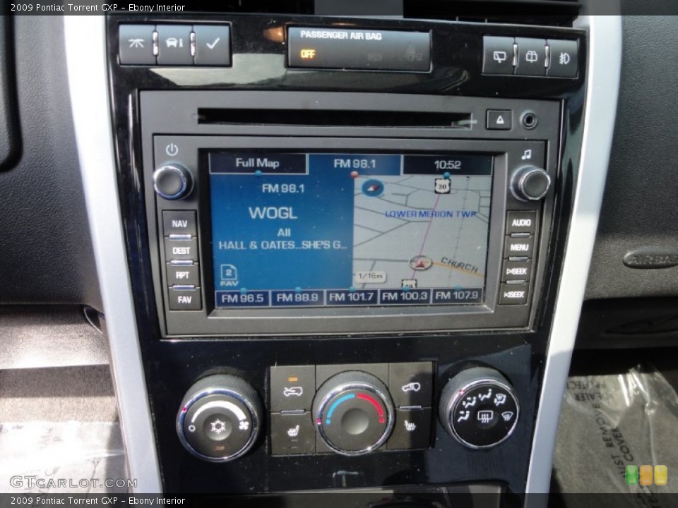 Ebony Interior Navigation for the 2009 Pontiac Torrent GXP #69782419