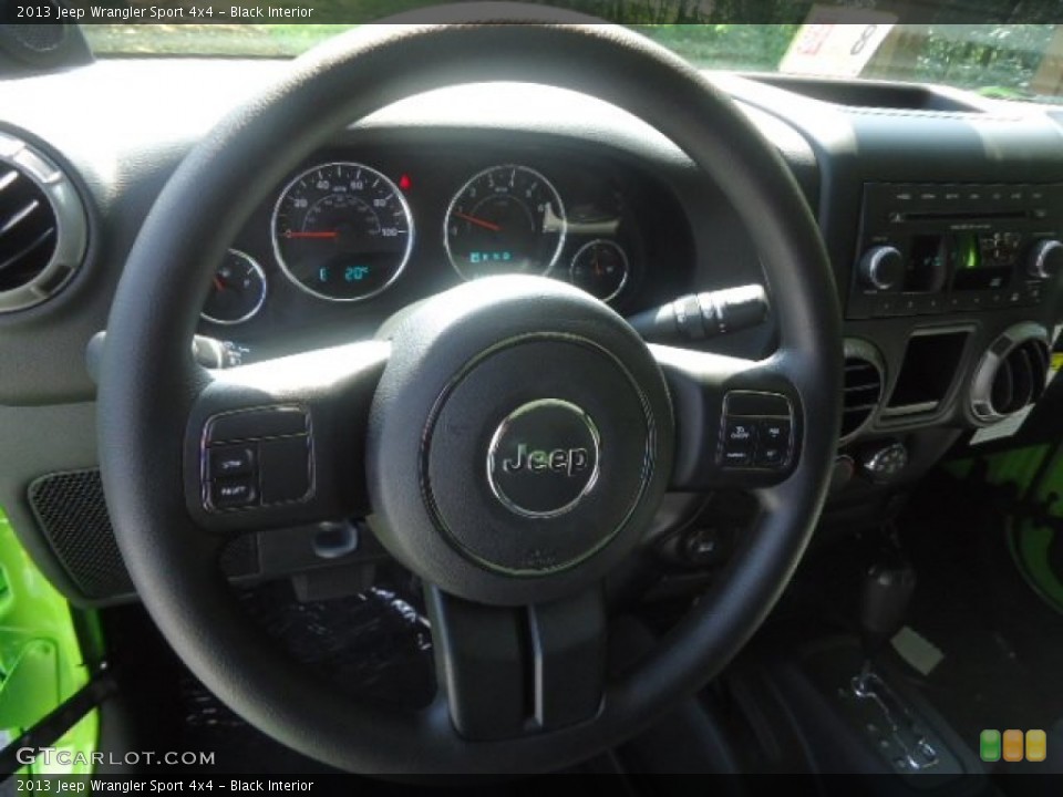 Black Interior Steering Wheel for the 2013 Jeep Wrangler Sport 4x4 #69783553