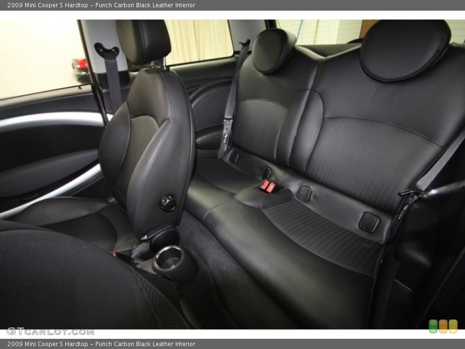 Punch Carbon Black Leather Interior Rear Seat for the 2009 Mini Cooper S Hardtop #69793280