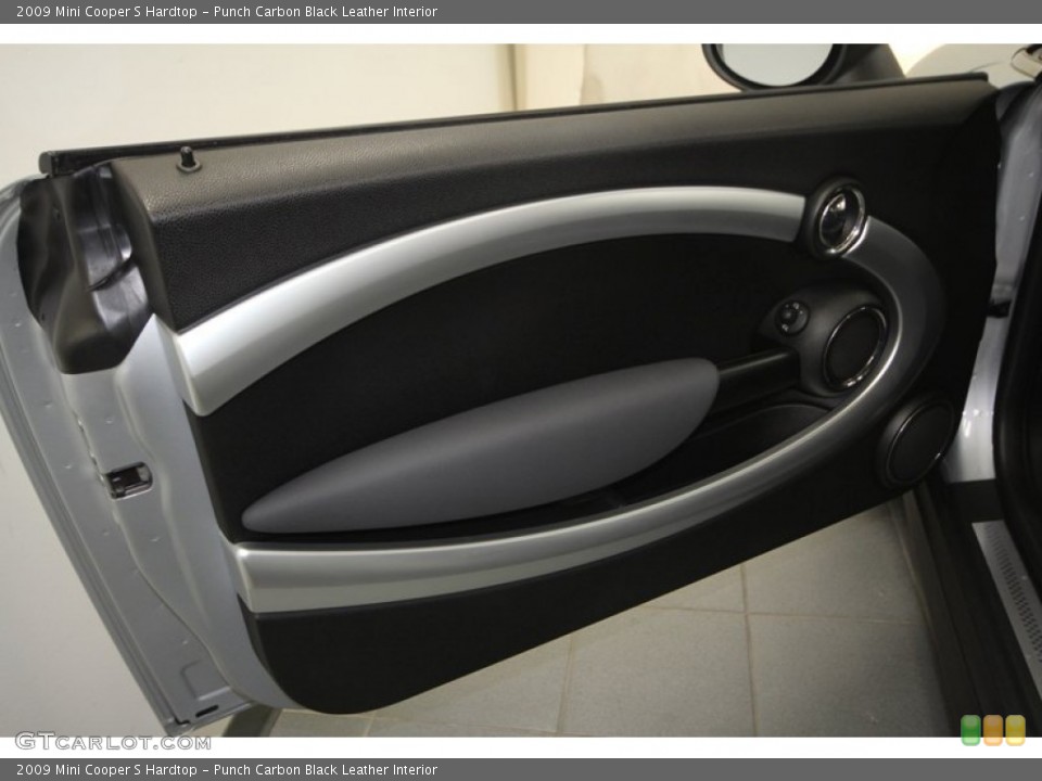 Punch Carbon Black Leather Interior Door Panel for the 2009 Mini Cooper S Hardtop #69793288