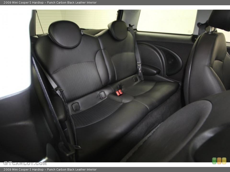 Punch Carbon Black Leather Interior Rear Seat for the 2009 Mini Cooper S Hardtop #69793405