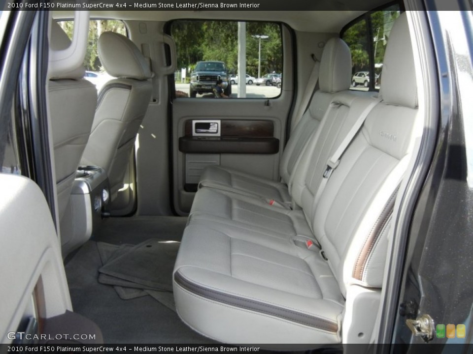 Medium Stone Leather/Sienna Brown Interior Rear Seat for the 2010 Ford F150 Platinum SuperCrew 4x4 #69793453
