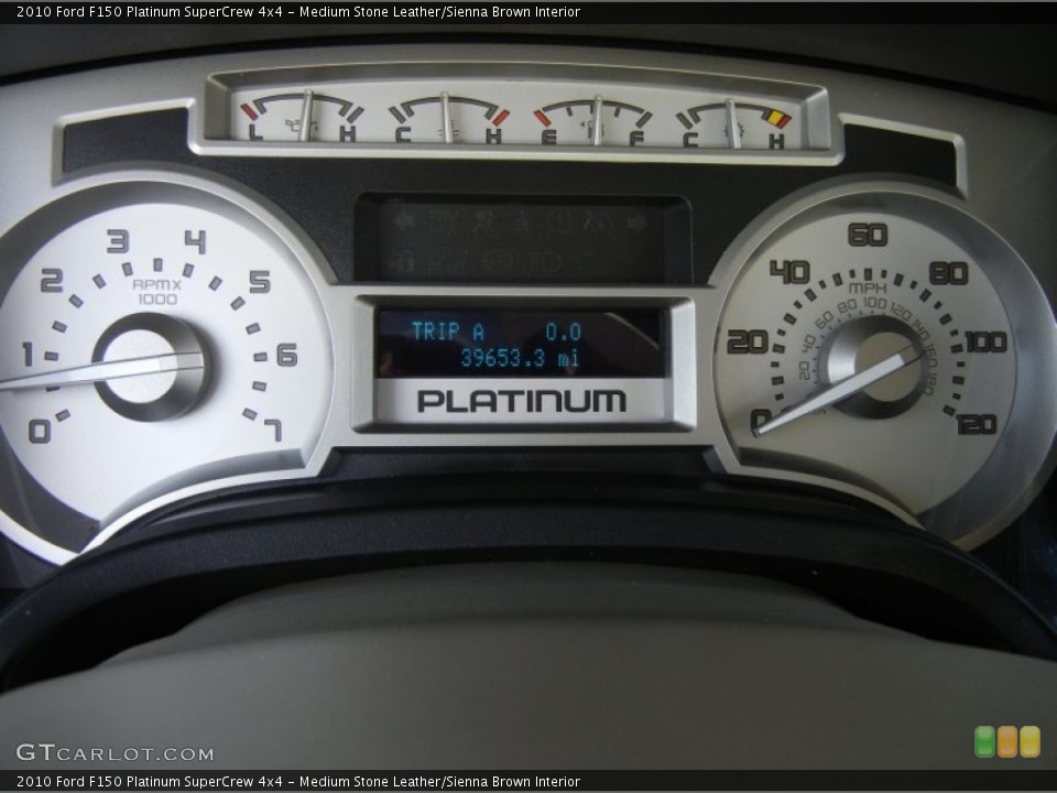Medium Stone Leather/Sienna Brown Interior Gauges for the 2010 Ford F150 Platinum SuperCrew 4x4 #69793516