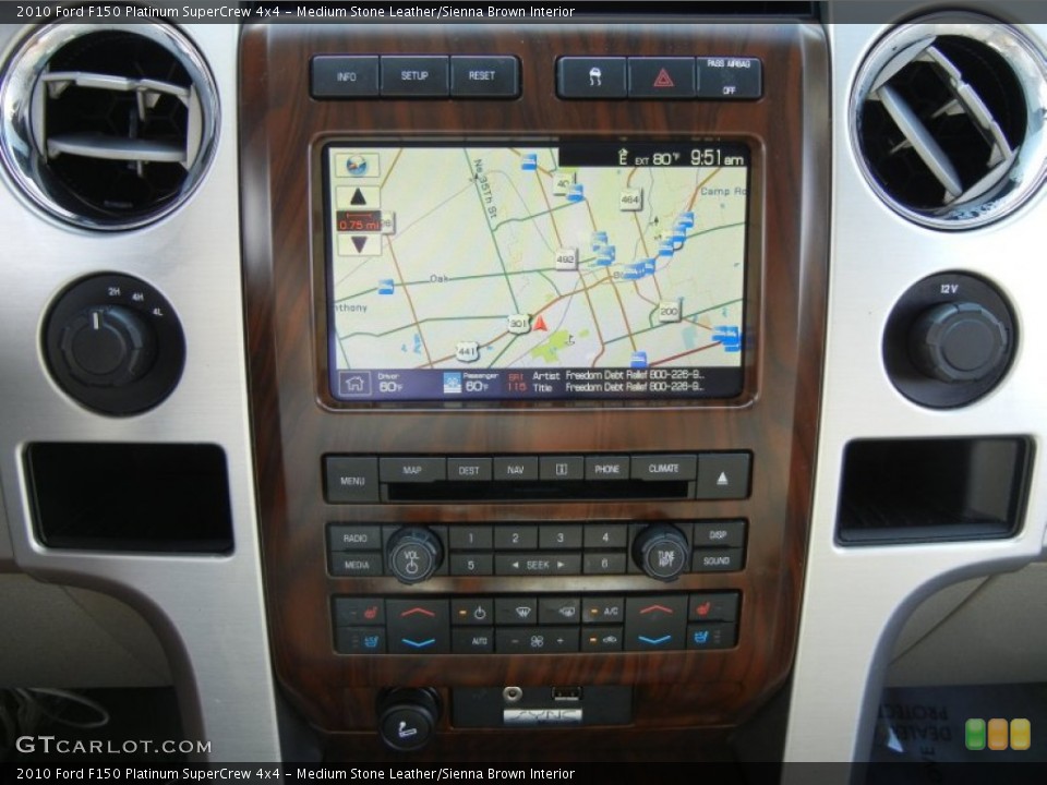 Medium Stone Leather/Sienna Brown Interior Navigation for the 2010 Ford F150 Platinum SuperCrew 4x4 #69793525