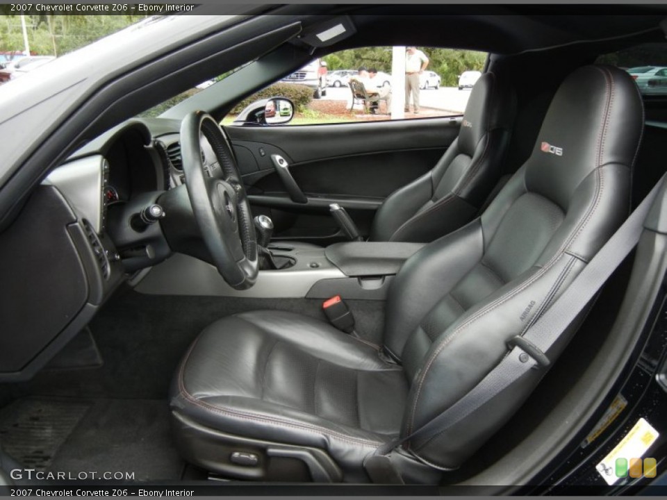 Ebony Interior Front Seat for the 2007 Chevrolet Corvette Z06 #69794371
