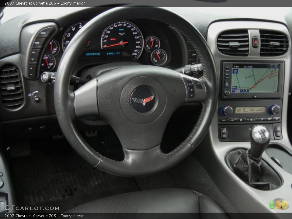 Ebony Interior Steering Wheel for the 2007 Chevrolet Corvette Z06 #69794428