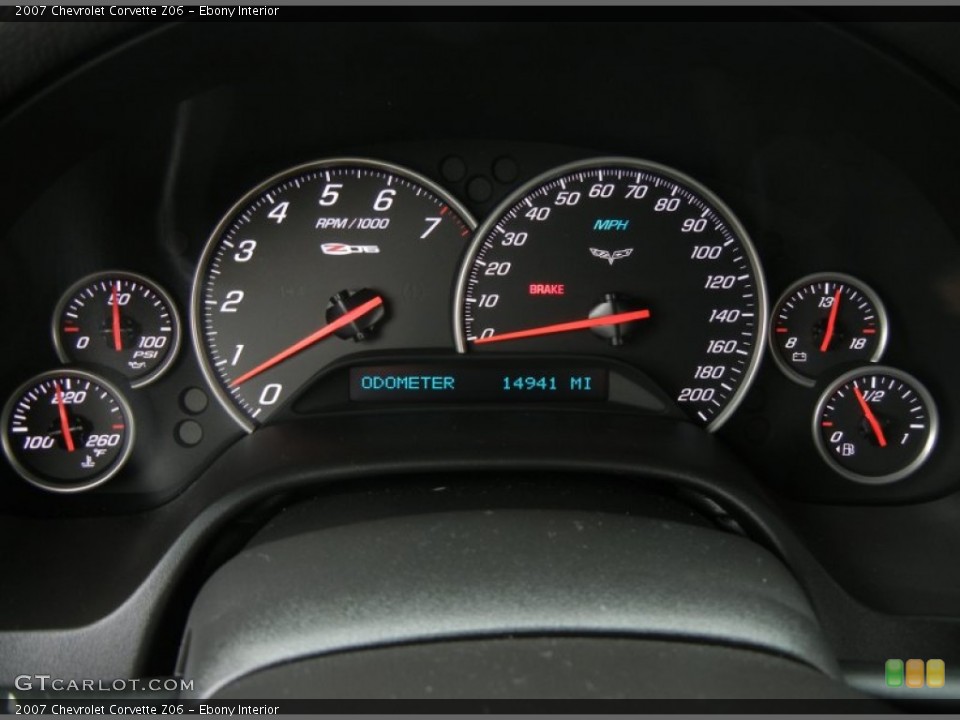 Ebony Interior Gauges for the 2007 Chevrolet Corvette Z06 #69794437