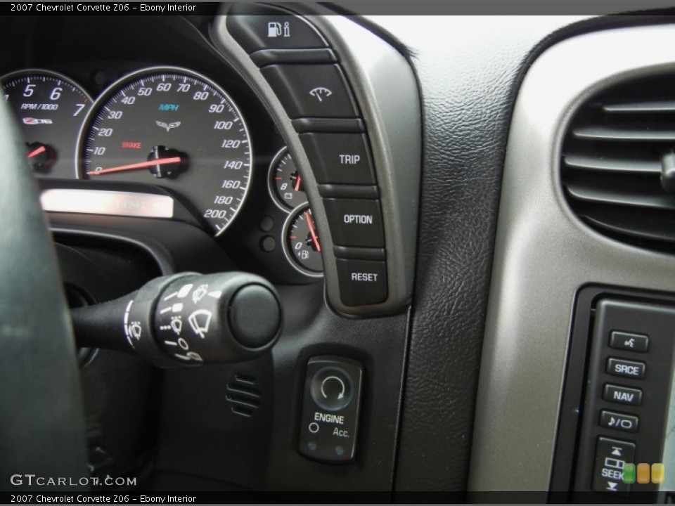 Ebony Interior Controls for the 2007 Chevrolet Corvette Z06 #69794473