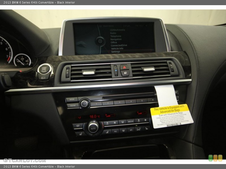 Black Interior Controls for the 2013 BMW 6 Series 640i Convertible #69794719