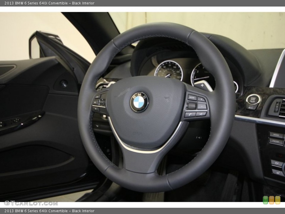 Black Interior Steering Wheel for the 2013 BMW 6 Series 640i Convertible #69794797