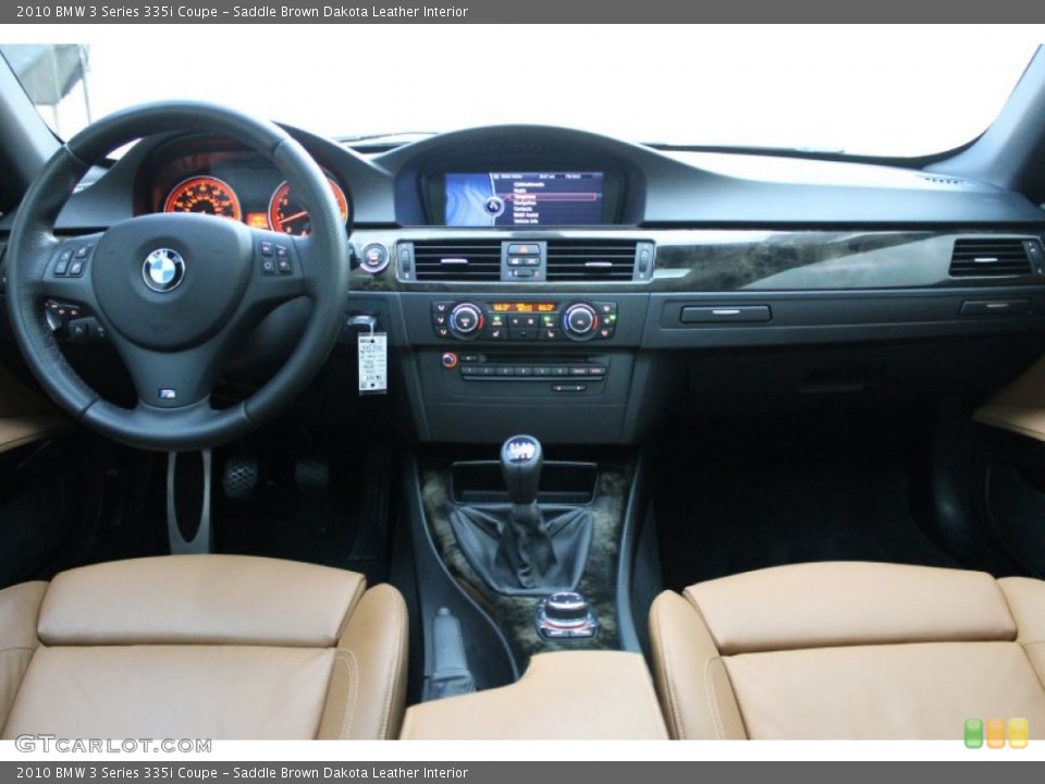 Saddle Brown Dakota Leather Interior Dashboard for the 2010 BMW 3 Series 335i Coupe #69795505