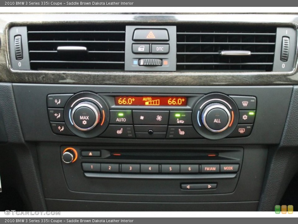 Saddle Brown Dakota Leather Interior Controls for the 2010 BMW 3 Series 335i Coupe #69795514