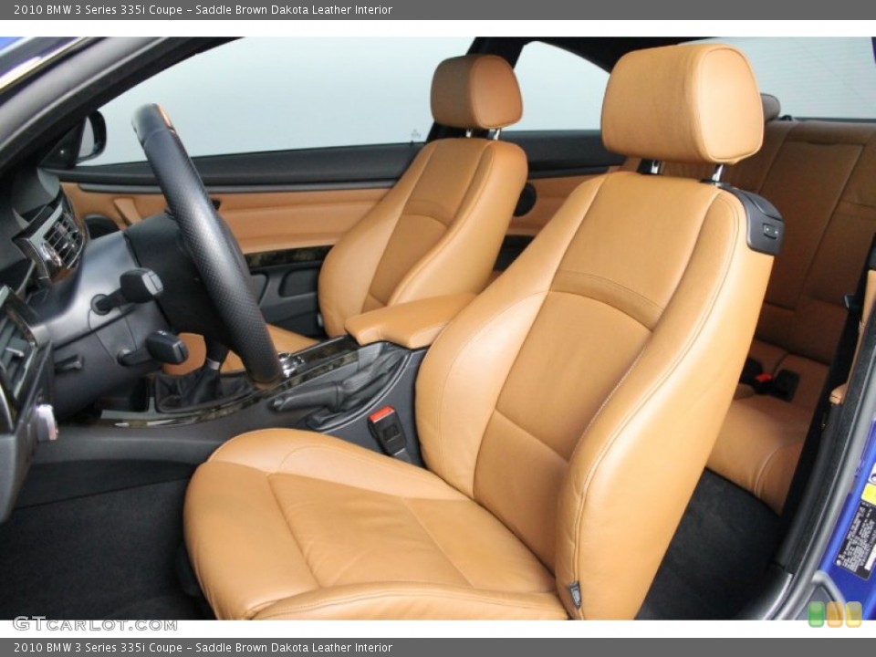 Saddle Brown Dakota Leather Interior Front Seat for the 2010 BMW 3 Series 335i Coupe #69795541