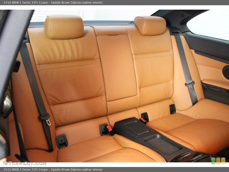 Saddle Brown Dakota Leather Interior Rear Seat for the 2010 BMW 3 Series 335i Coupe #69795556