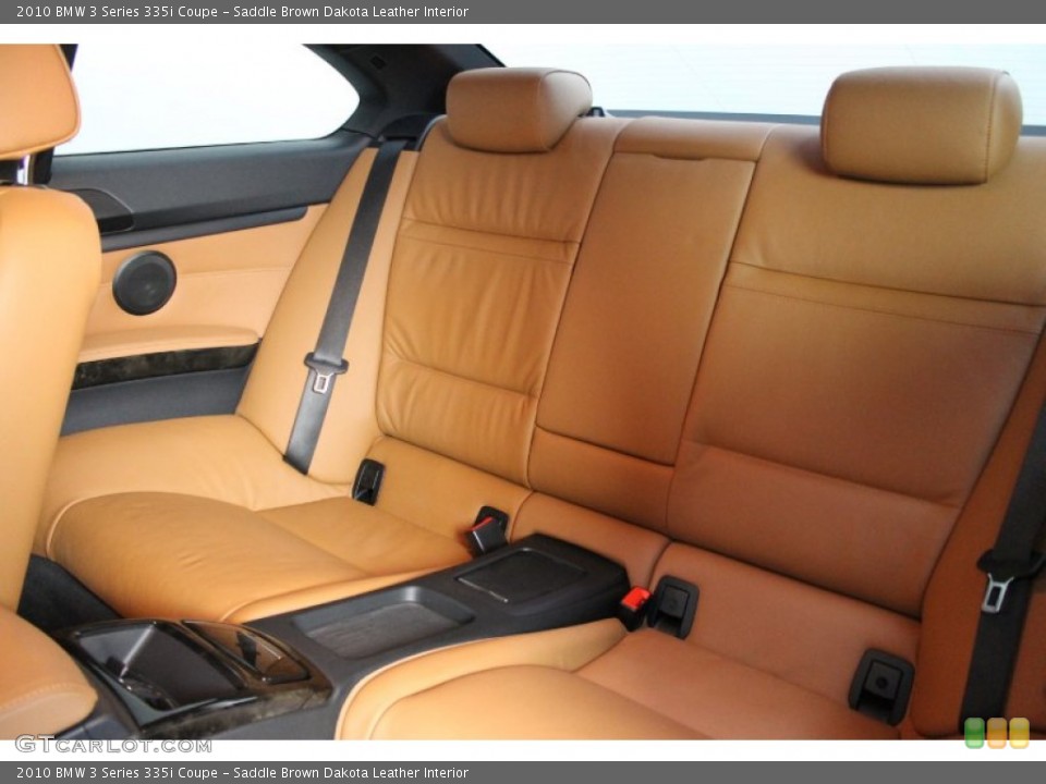 Saddle Brown Dakota Leather Interior Rear Seat for the 2010 BMW 3 Series 335i Coupe #69795565