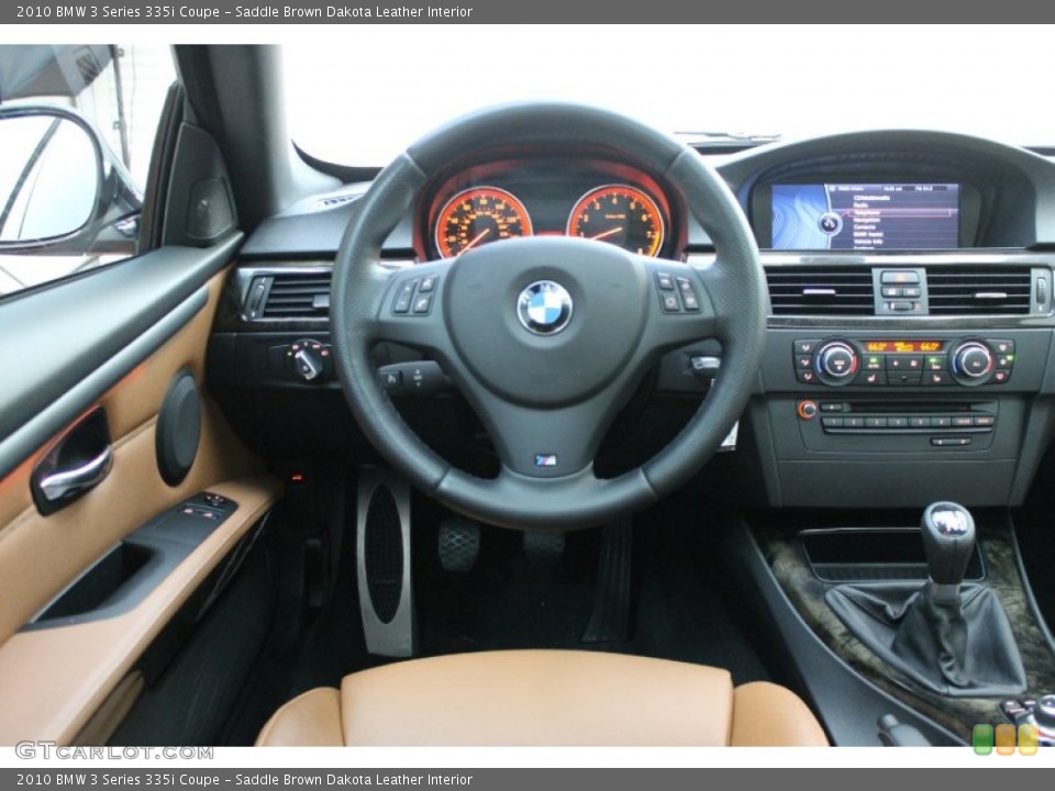 Saddle Brown Dakota Leather Interior Dashboard for the 2010 BMW 3 Series 335i Coupe #69795655