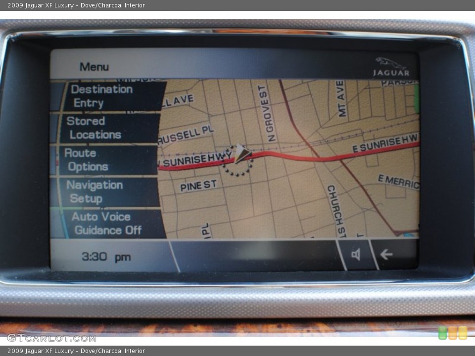 Dove/Charcoal Interior Navigation for the 2009 Jaguar XF Luxury #69798493