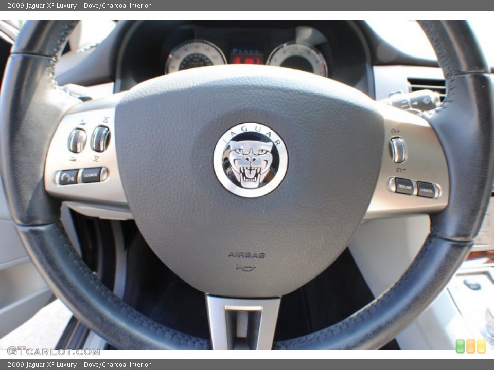 Dove/Charcoal Interior Steering Wheel for the 2009 Jaguar XF Luxury #69798538