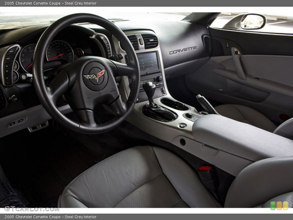 Steel Grey Interior Prime Interior for the 2005 Chevrolet Corvette Coupe #69800914