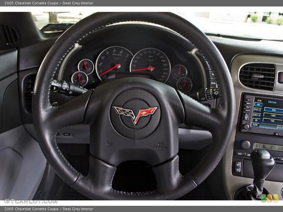 Steel Grey Interior Steering Wheel for the 2005 Chevrolet Corvette Coupe #69800923