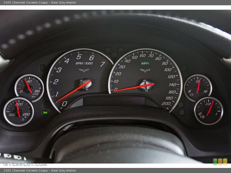 Steel Grey Interior Gauges for the 2005 Chevrolet Corvette Coupe #69800932